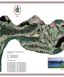 Vintage Golf Course Maps AA Club Highlands
