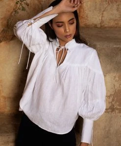 Hess Amalia Linen Blouse Tops