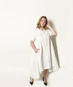 Jasmine Chong CLOTHING Amie Silk Poplin Shirtdress