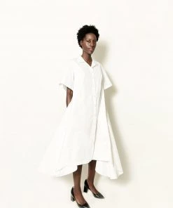 Jasmine Chong CLOTHING Amie Silk Poplin Shirtdress