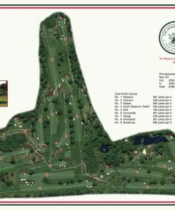 Vintage Golf Course Maps Apawamis Father's Day