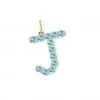 Briony Raymond Fine Jewelry Confetti Aquamarine Letter Pendant