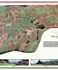 Vintage Golf Course Maps Father's Day Arcadia Bluffs Map