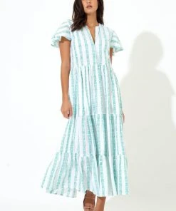 OLIPHANT V-Neck Maxi- Archer Green