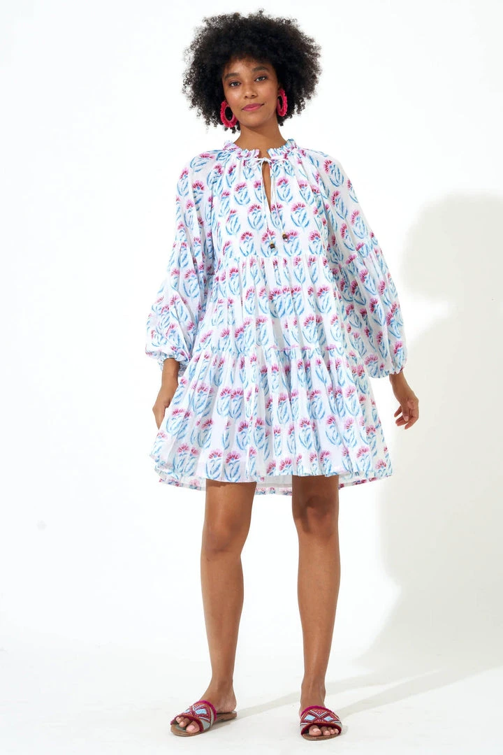 OLIPHANT Balloon Sleeve Short- Poppy Blue 6 OLIPHANT Balloon Sleeve Short- Poppy Blue