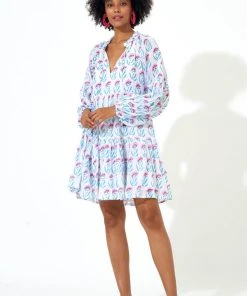 OLIPHANT Balloon Sleeve Short- Poppy Blue