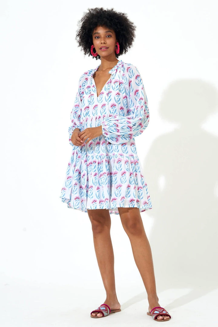 OLIPHANT Balloon Sleeve Short- Poppy Blue 3 OLIPHANT Balloon Sleeve Short- Poppy Blue