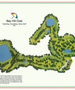 Vintage Golf Course Maps Father's Day Bay Hill Map