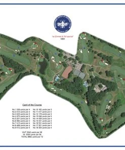 Vintage Golf Course Maps Bedford Golf & Tennis Club