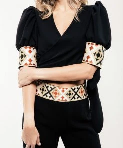 RosewaterHouse Embroidered Del Blouse - Black