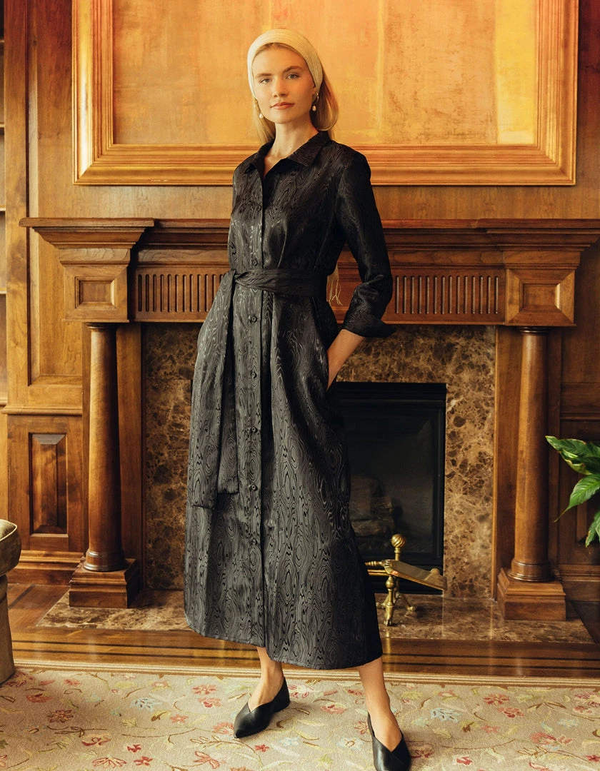 Daphne Wilde Bee, Black Moire CLOTHING 3 Daphne Wilde Bee, Black Moire CLOTHING