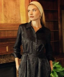 Daphne Wilde Bee, Black Moire CLOTHING 9 Daphne Wilde Bee, Black Moire CLOTHING