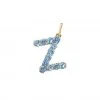 Briony Raymond Confetti Blue Topaz Letter Pendant