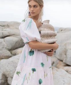 OLIPHANT Bubble Skirt Mini Dress- Frond Green