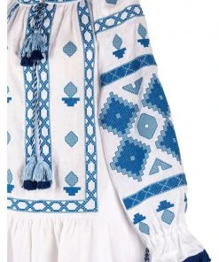Larkin Lane Nomeda Embroidered Ukrainian Dress WHAT'S HOT