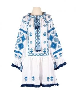 Larkin Lane Nomeda Embroidered Ukrainian Dress WHAT'S HOT