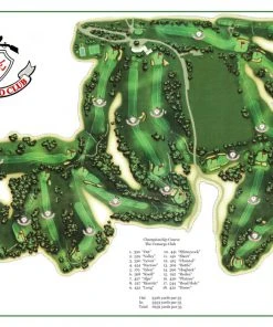 Vintage Golf Course Maps Camargo Map