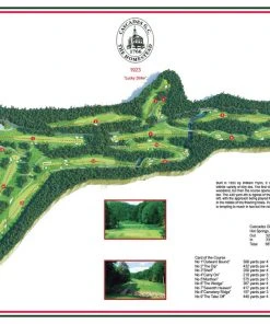 Vintage Golf Course Maps Cascades