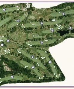 Vintage Golf Course Maps Century Country Club Father's Day