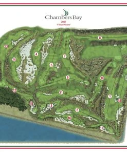 Vintage Golf Course Maps Chambers Bay