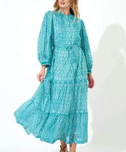 OLIPHANT Cinched Pintuck Maxi- Lisbon Green