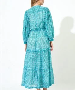 OLIPHANT Cinched Pintuck Maxi- Lisbon Green