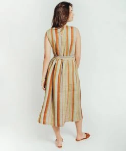 Daphne Wilde Salma Dress In Colorful Striped Linen 7 Daphne Wilde Salma Dress In Colorful Striped Linen