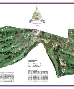 Vintage Golf Course Maps Congressional