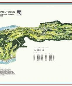 Vintage Golf Course Maps Father's Day Cypress Point
