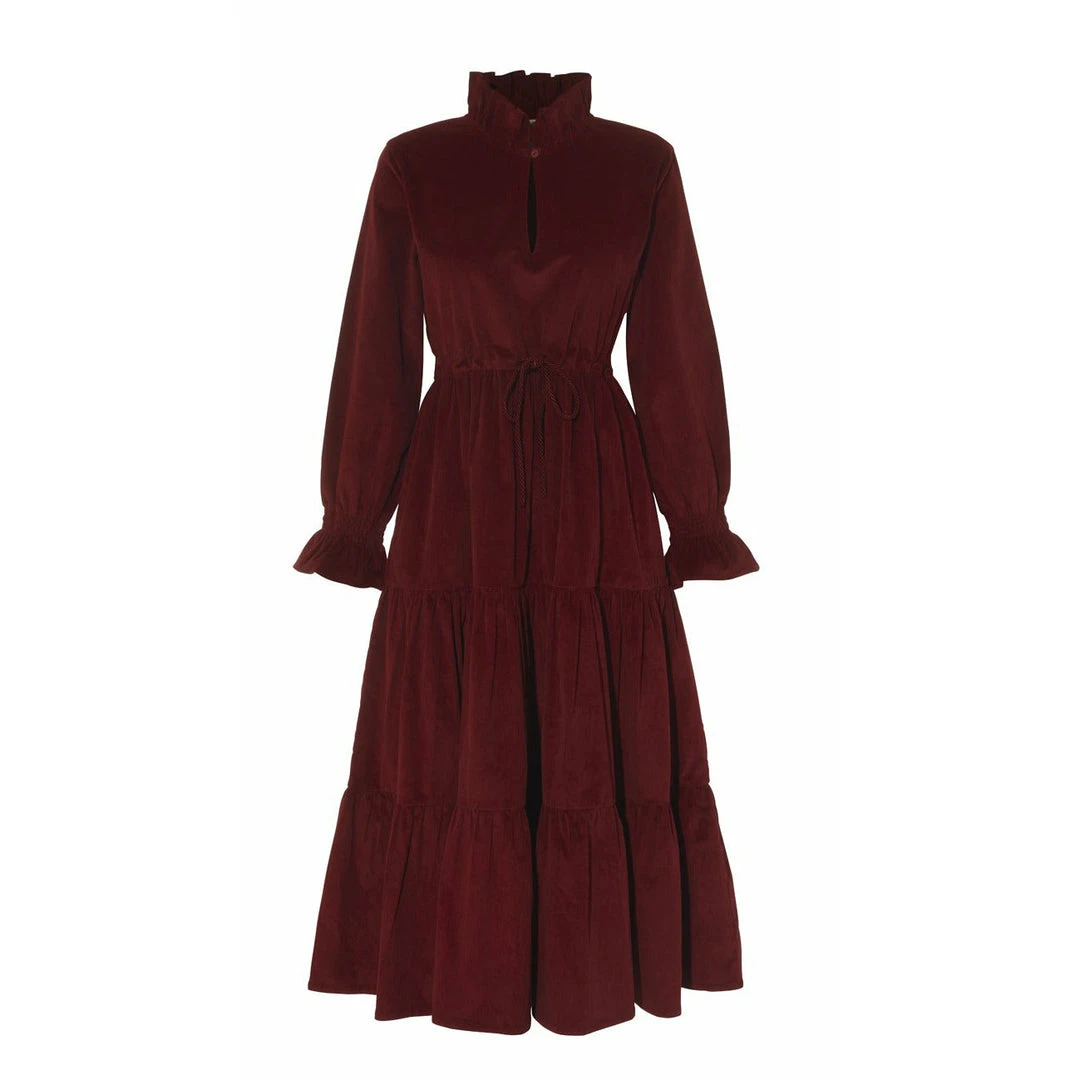 Daydress Alma Dress In Red Velvet Needlecord WHAT'S HOT 4 Daydress Alma Dress In Red Velvet Needlecord WHAT'S HOT