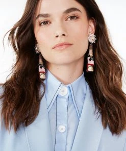 Mignonne Gavigan Rosé Champagne Earrings Blush