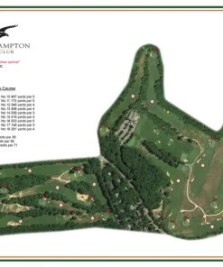 Vintage Golf Course Maps East Hampton Golf Club WHAT'S HOT