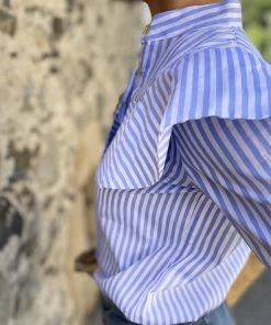 Nina Blanc Tops THE STRIPES MIA BLOUSE