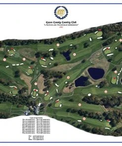 Vintage Golf Course Maps Father's Day Essex Country Club