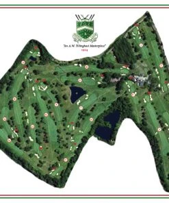 Vintage Golf Course Maps Fenway Golf Course Father's Day