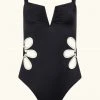 Follow Suit The Flora One Piece - Black & Ivory