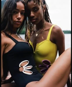 Follow Suit The Flora One Piece - Black & Ivory