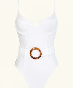 Follow Suit The Francesca One Piece - White Mme. Mink