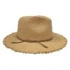 Hat Attack Classic Packable Travel Hat With Fringe- Toast