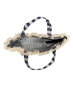 Hat Attack Canvas Cooler Tote- Denim Stripe