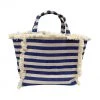 Hat Attack Canvas Cooler Tote- Denim Stripe