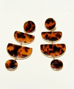 Mignonne Gavigan Gabriella Drop Earrings Brown