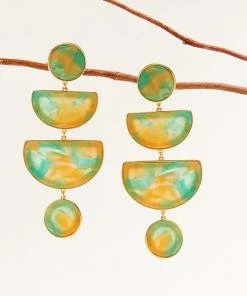 Mignonne Gavigan WHAT'S HOT Gabriella Drop Earrings Green Yellow