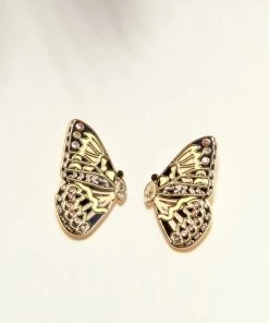 Mignonne Gavigan Gala Butterfly Stud Earrings Black Gold WHAT'S HOT 7 Mignonne Gavigan Gala Butterfly Stud Earrings Black Gold WHAT'S HOT