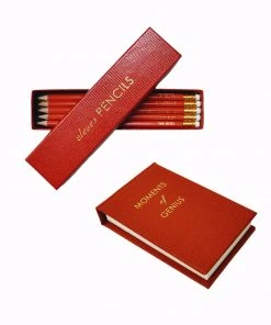 Sloane Stationery Orange Clever Pencils And Notepad Gift Set Stationery & Home