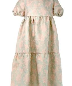 Casey Marks Mint & Pink Brocade Madeline Dress
