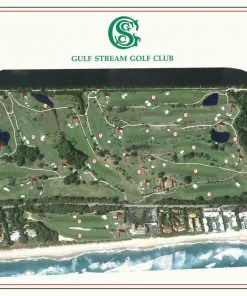 Vintage Golf Course Maps Gulf Stream Father's Day