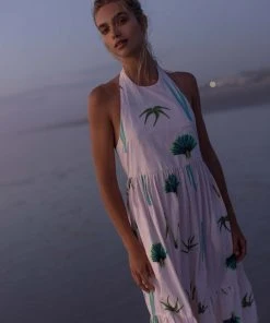 OLIPHANT Halter Maxi- Frond Green