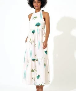 OLIPHANT Halter Maxi- Frond Green