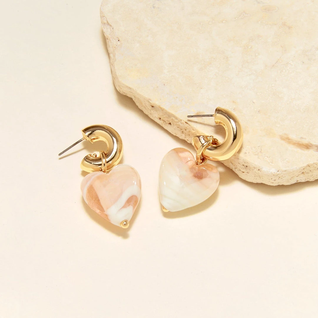 Mignonne Gavigan Heart Drop Hoop Earrings Gold WHAT'S HOT 5 Mignonne Gavigan Heart Drop Hoop Earrings Gold WHAT'S HOT